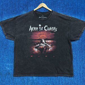 Alice In Chains Dirt Est 1987 Rock Band Mineral Wash Tee Size 3XL